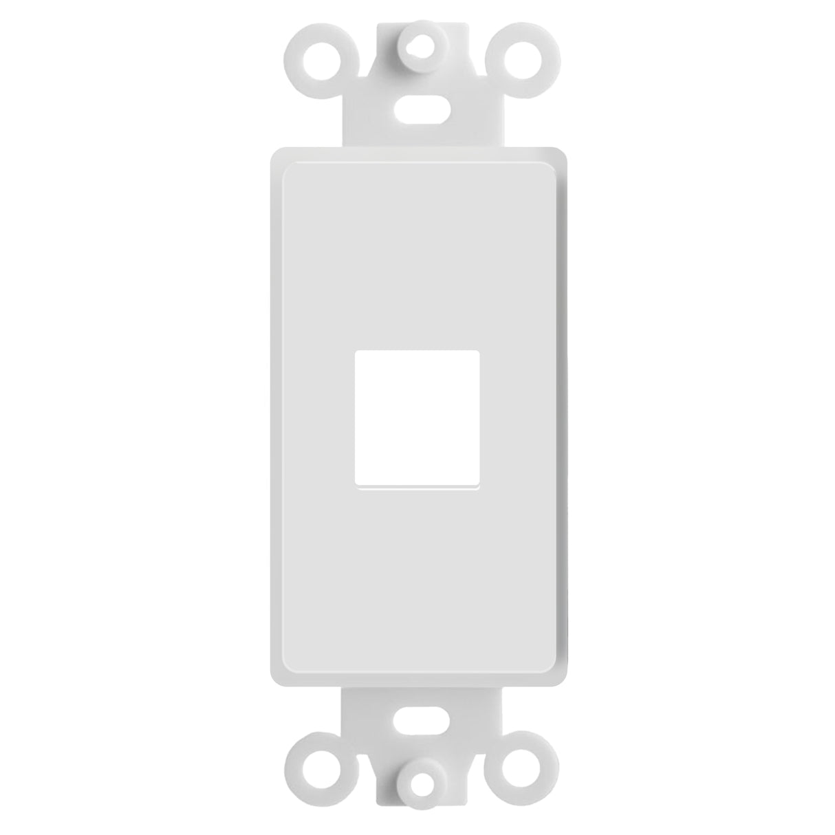Decorator Wall Plate Insert Keystone Flexible Opening Blank Single Gang White