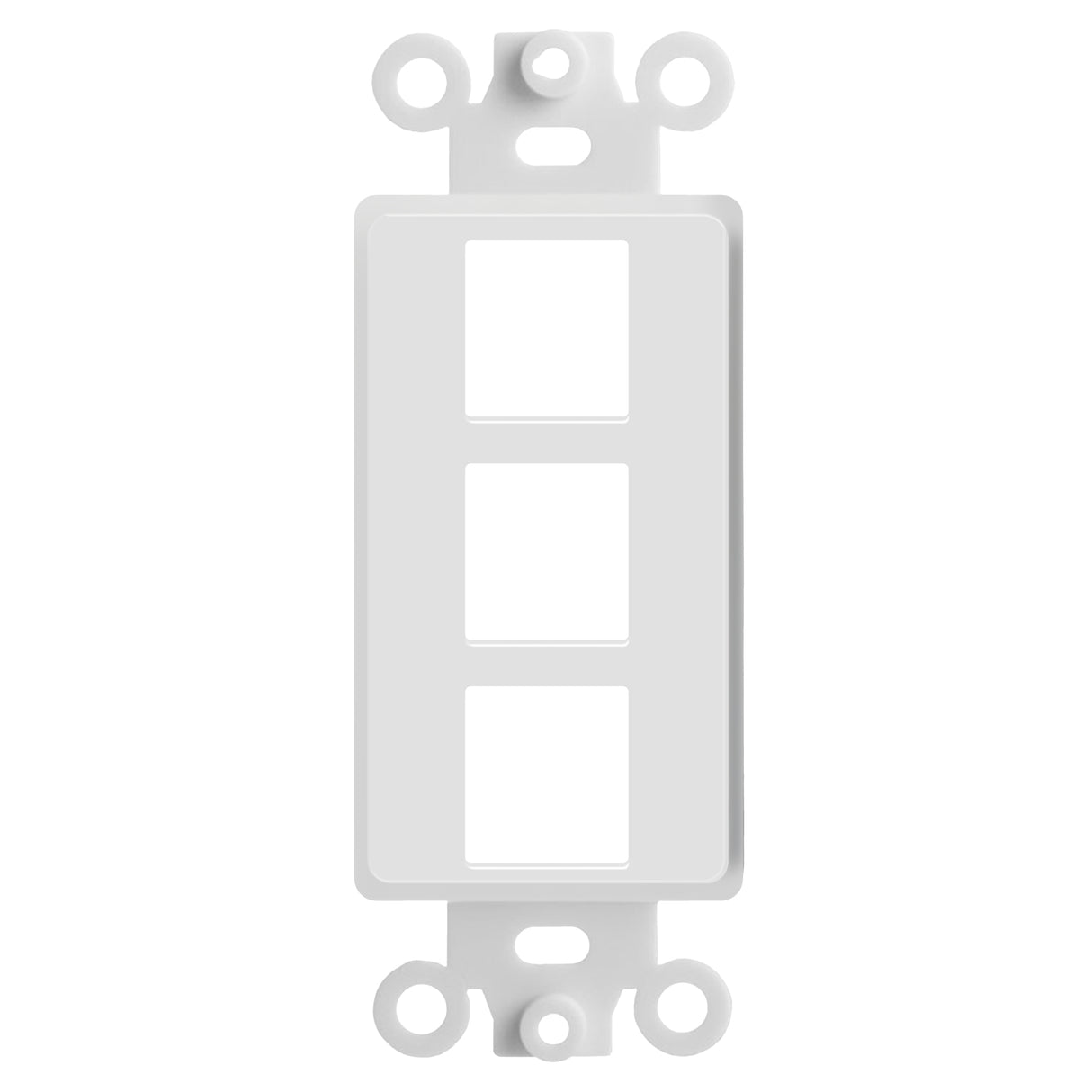 Decorator Wall Plate Insert Keystone Flexible Opening Blank Single Gang White