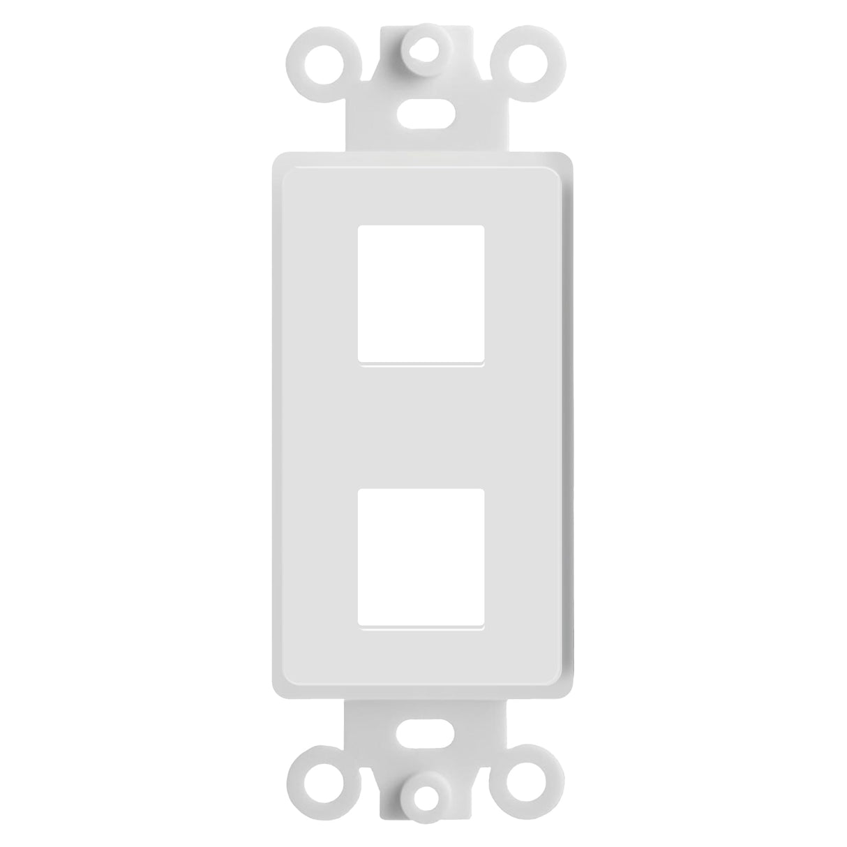Decorator Wall Plate Insert Keystone Flexible Opening Blank Single Gang White