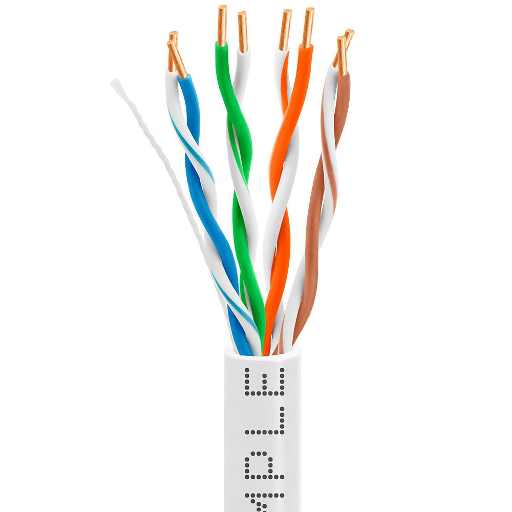 Cat5e Riser Ethernet Cable 1000ft 24AWG Solid Bare Copper 350MHz CMR ETL Listed
