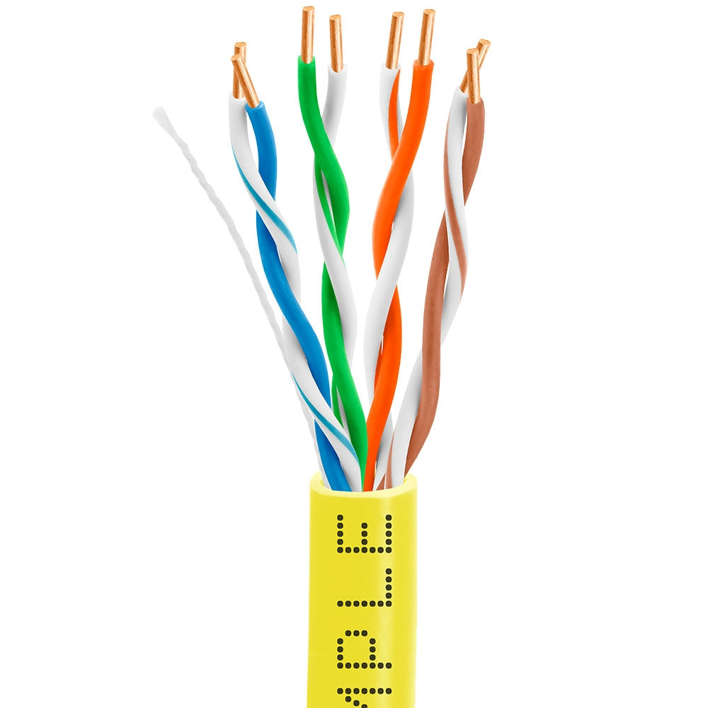 Cat5e Riser Ethernet Cable 1000ft 24AWG Solid Bare Copper 350MHz CMR ETL Listed