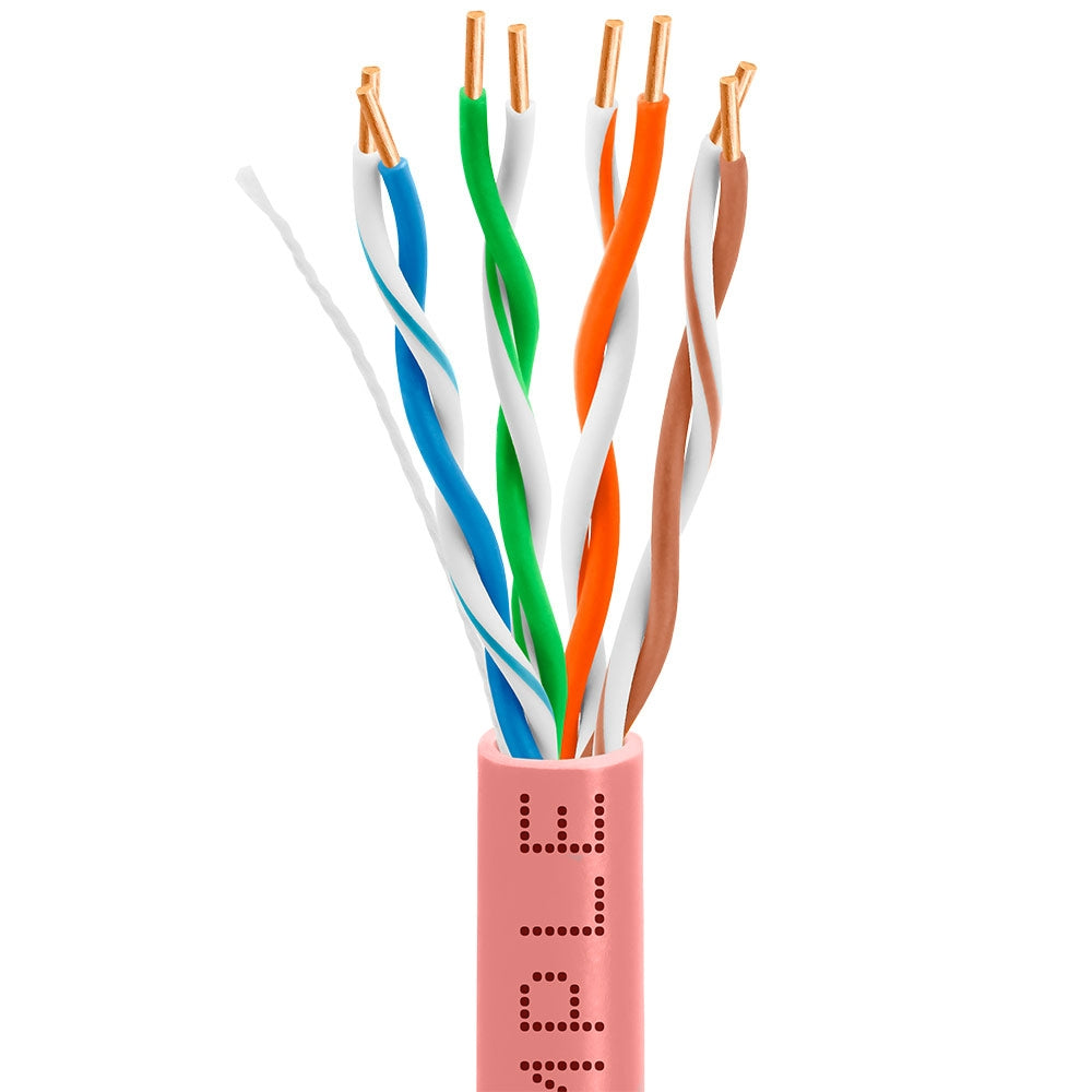 Cat5e Riser Ethernet Cable 1000ft 24AWG Solid Bare Copper 350MHz CMR ETL Listed