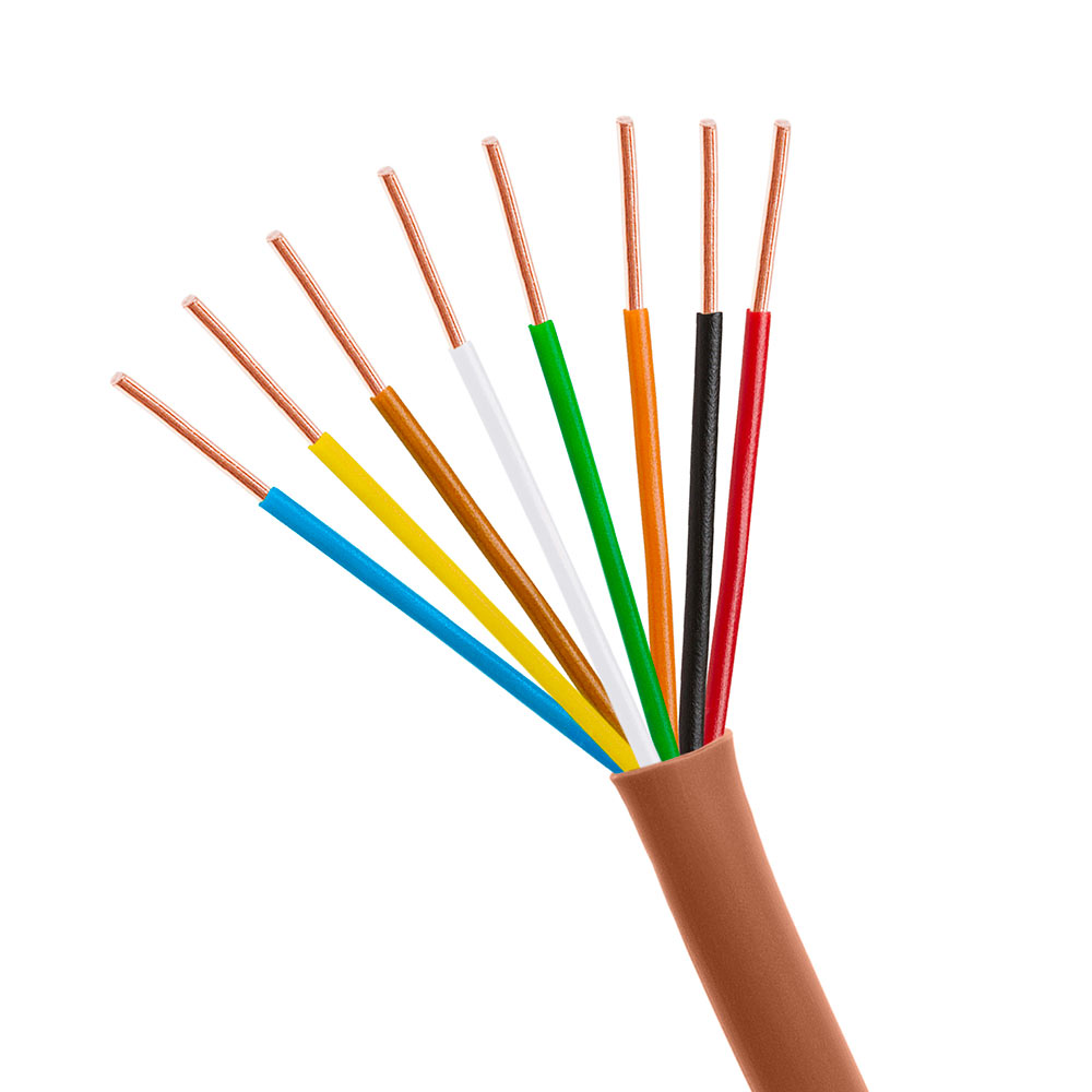 Thermostat Wire 18AWG Solid Bare Copper CMR Brown – 2 3 4 5 8 Conductors