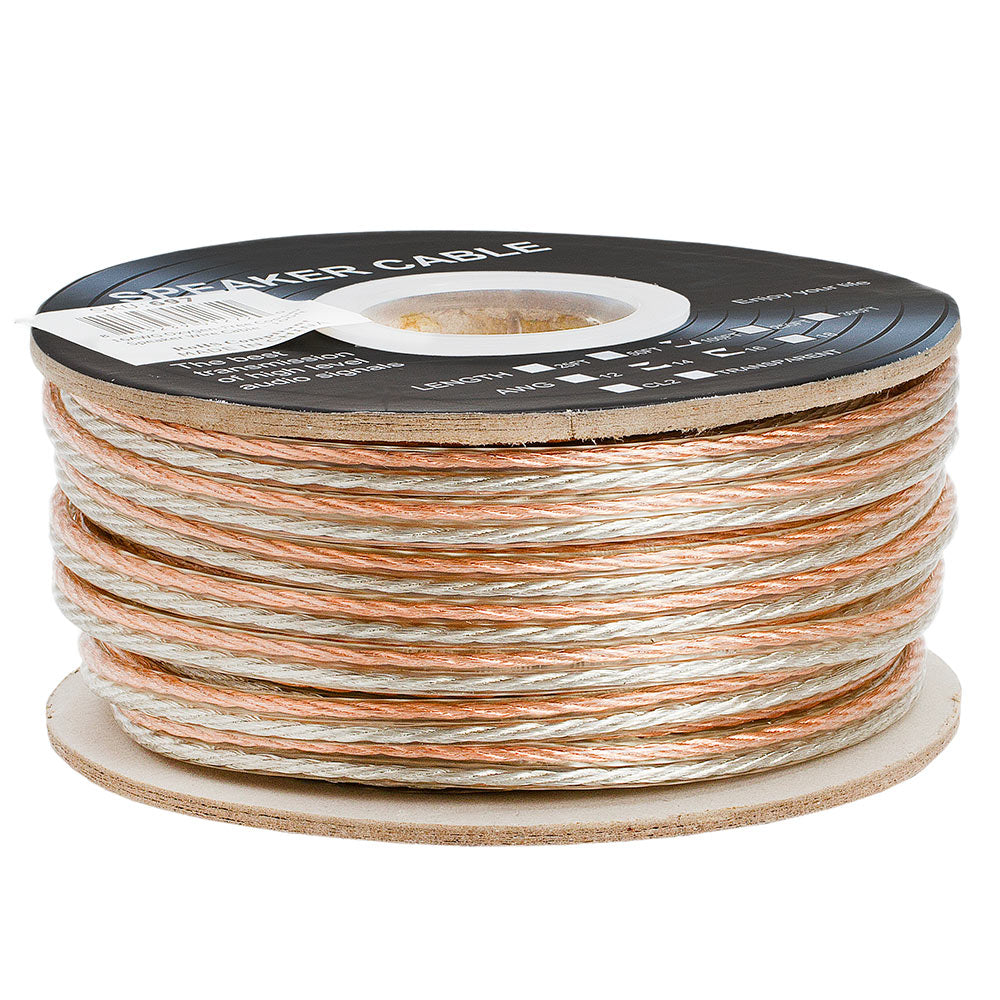 Speaker Wire 16AWG 2 Stranded Conductors Clear Jacket