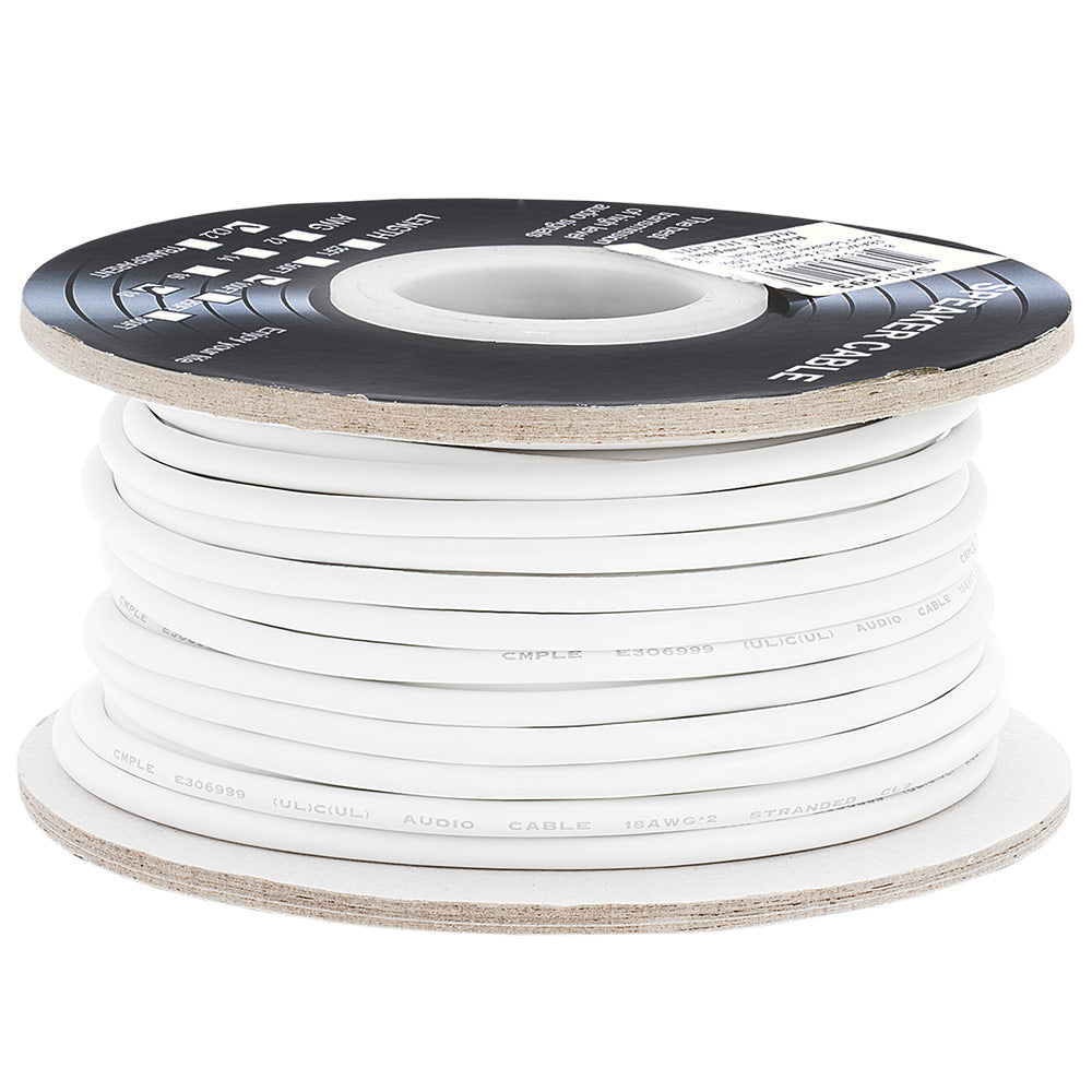 Speaker Wire 18AWG 2 Conductor In-Wall CL2 Stranded White