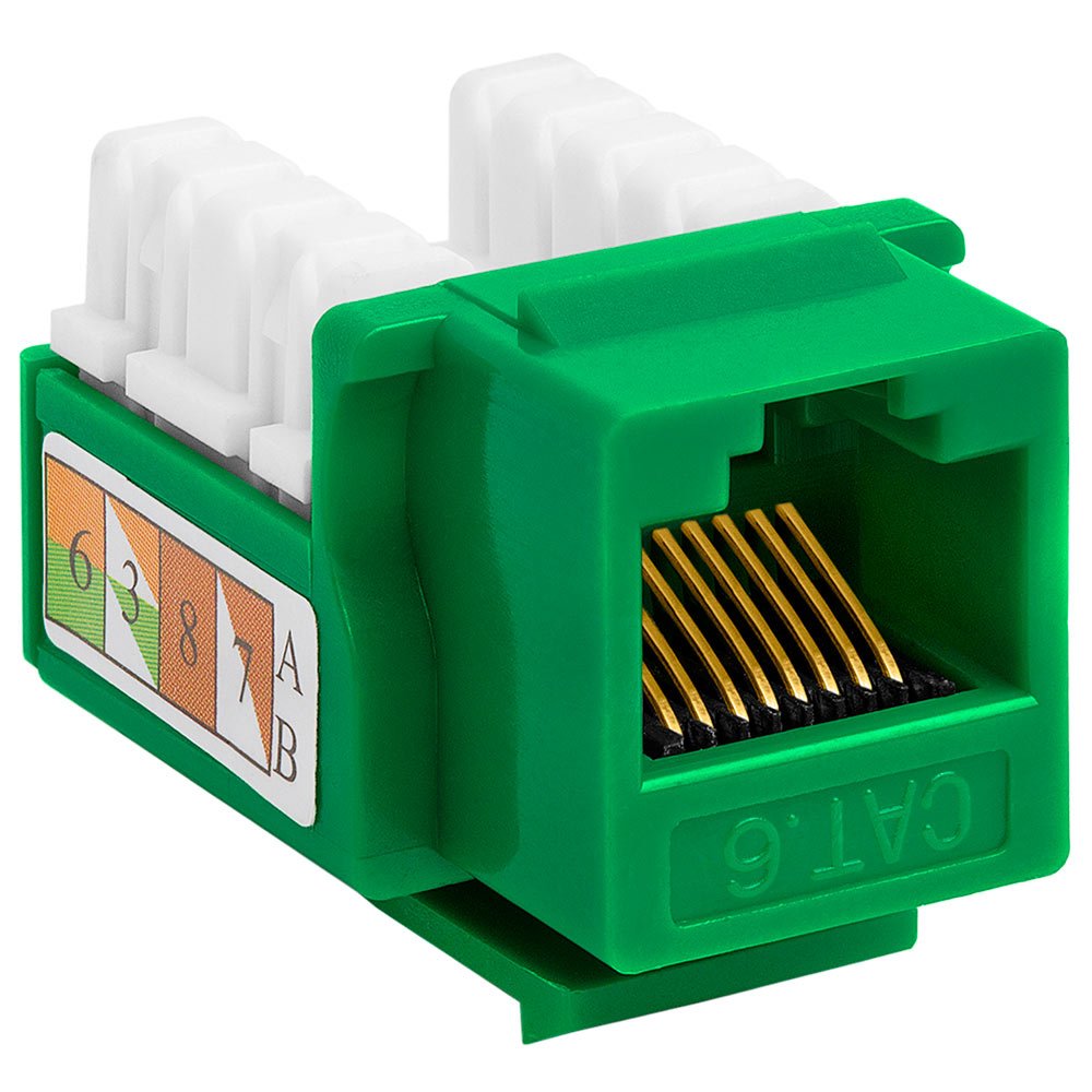 Cat6 Punch Down Keystone Jack 110 IDC RJ45 Black White Blue Green Yellow