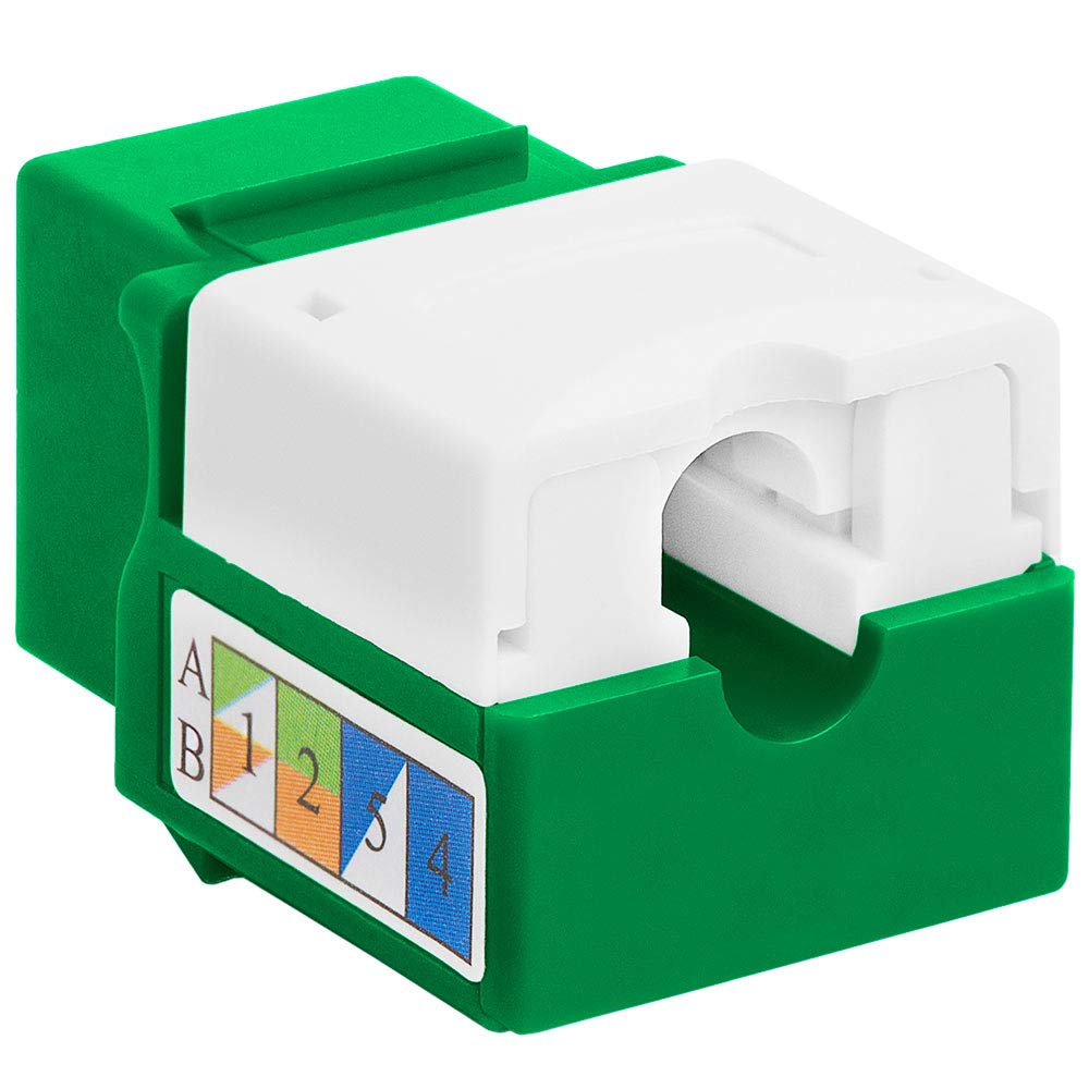 Cat6 Punch Down Keystone Jack 110 IDC RJ45 Black White Blue Green Yellow