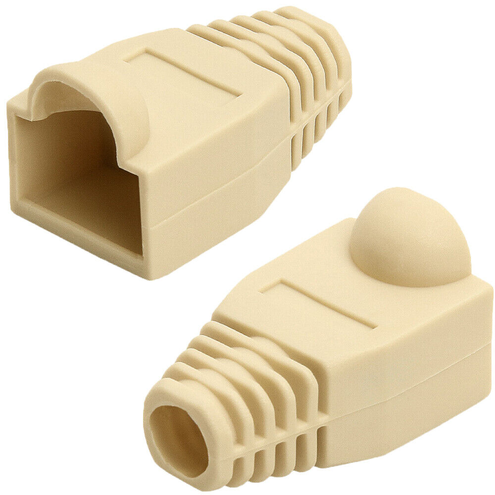RJ45 Strain Relief Boot 50-Pack for Cat5e Cat6 Ethernet Cables 6 Colors
