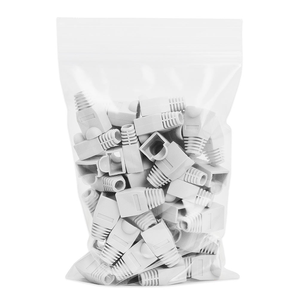 RJ45 Strain Relief Boot 50-Pack for Cat5e Cat6 Ethernet Cables 6 Colors