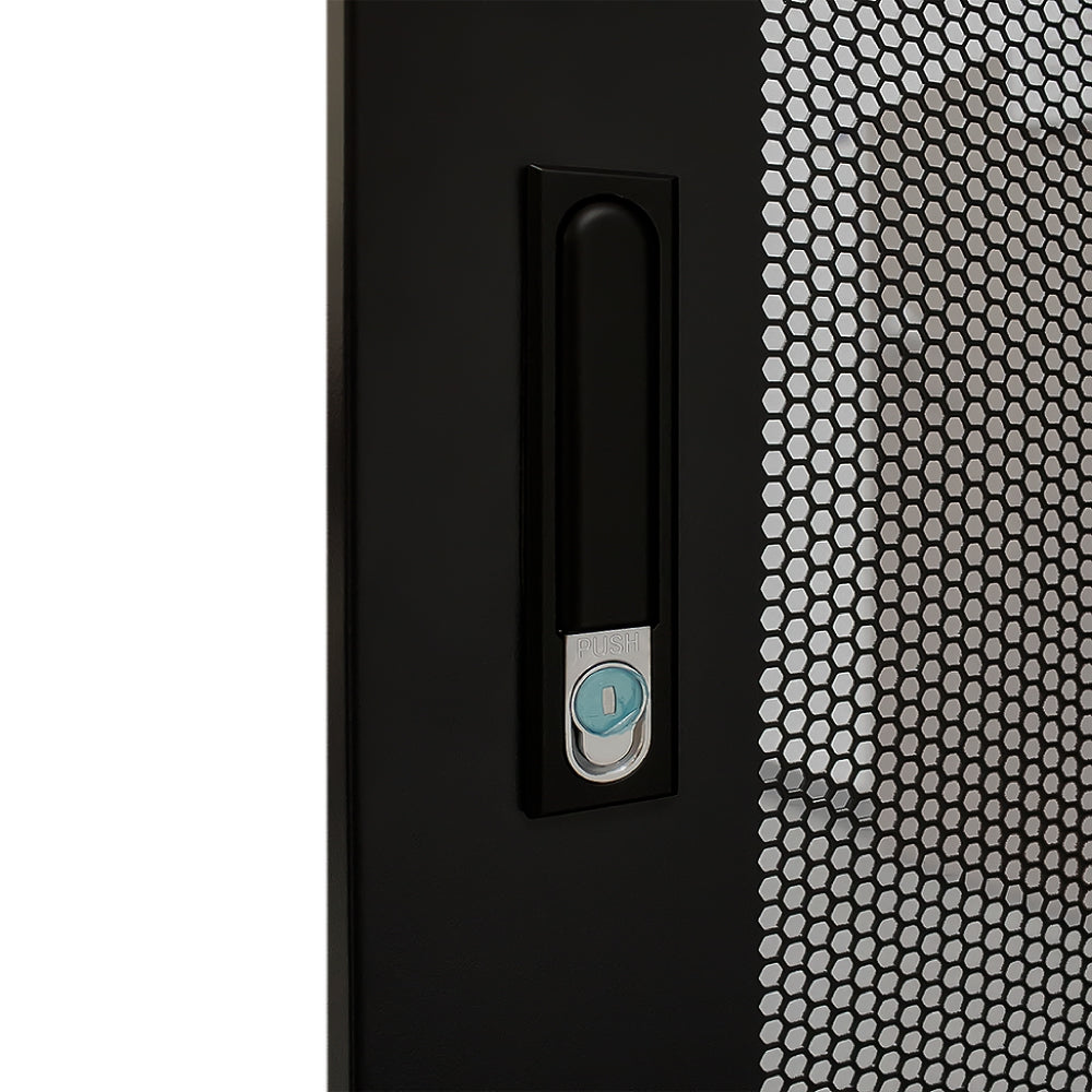 42U Standing Server Rack Cabinet 40in Deep for 19in Network Equipment Casters Steel Black