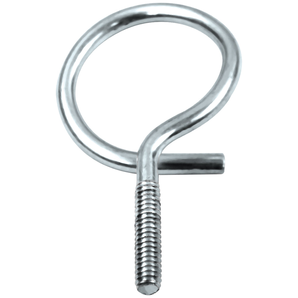 1.5in Bridle Ring Cable Support 100-Pack Solid Steel 1/4in Threaded Screw Indoor Outdoor