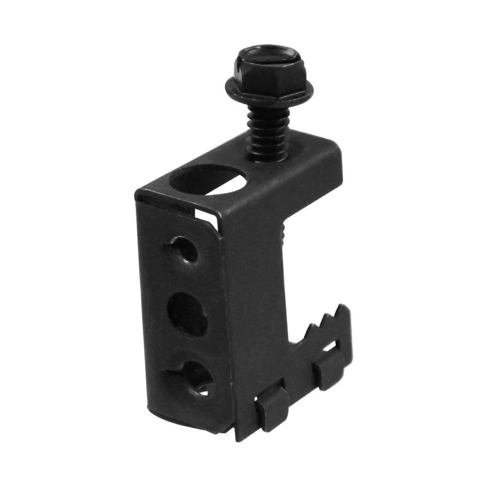 3/4in Beam Clamp Spring Steel Decromet 100-Pack Bridle Ring J-Hook Threaded Mount Black