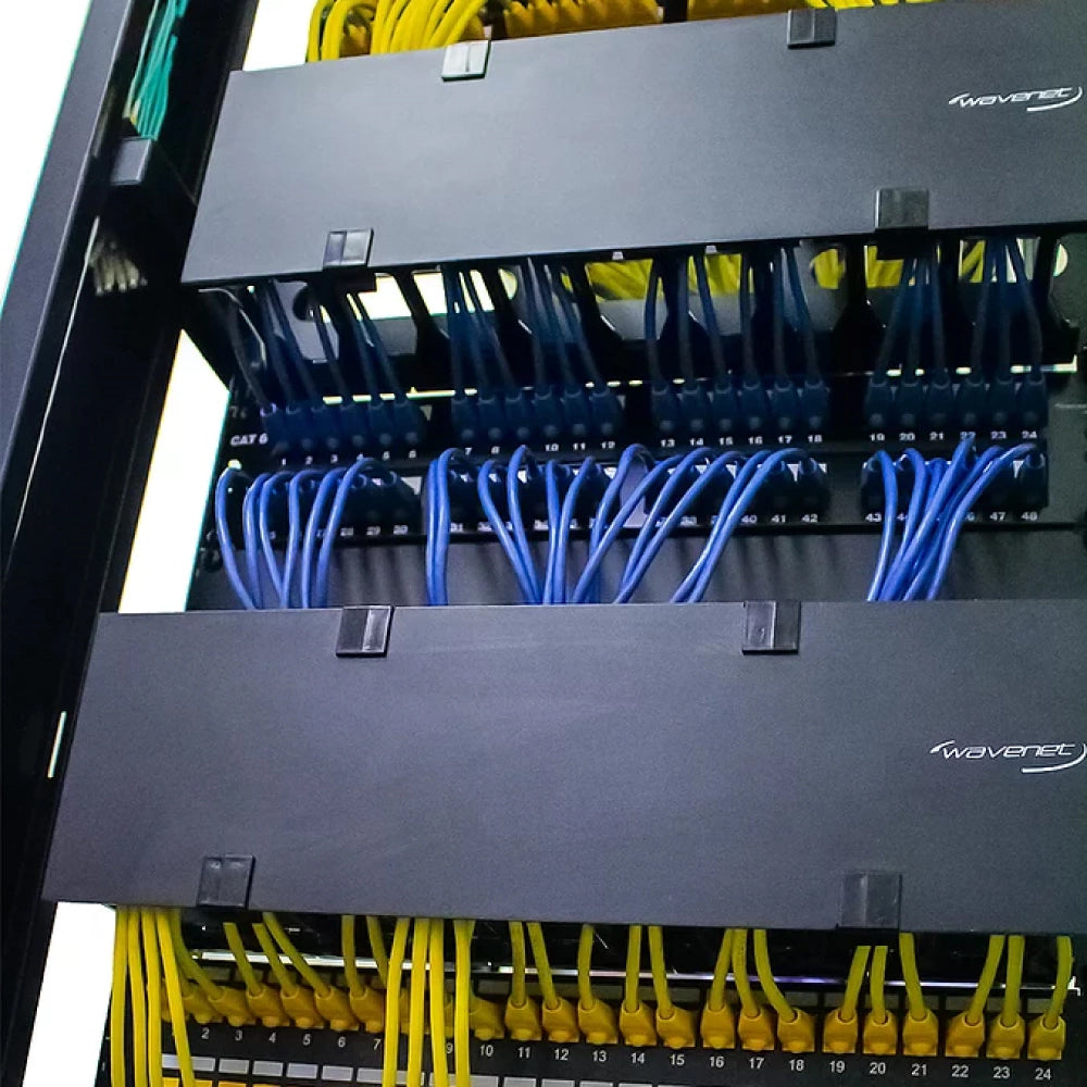 42U Standing Server Rack Cabinet 32in Deep for 19in Network Equipment Casters Steel Black