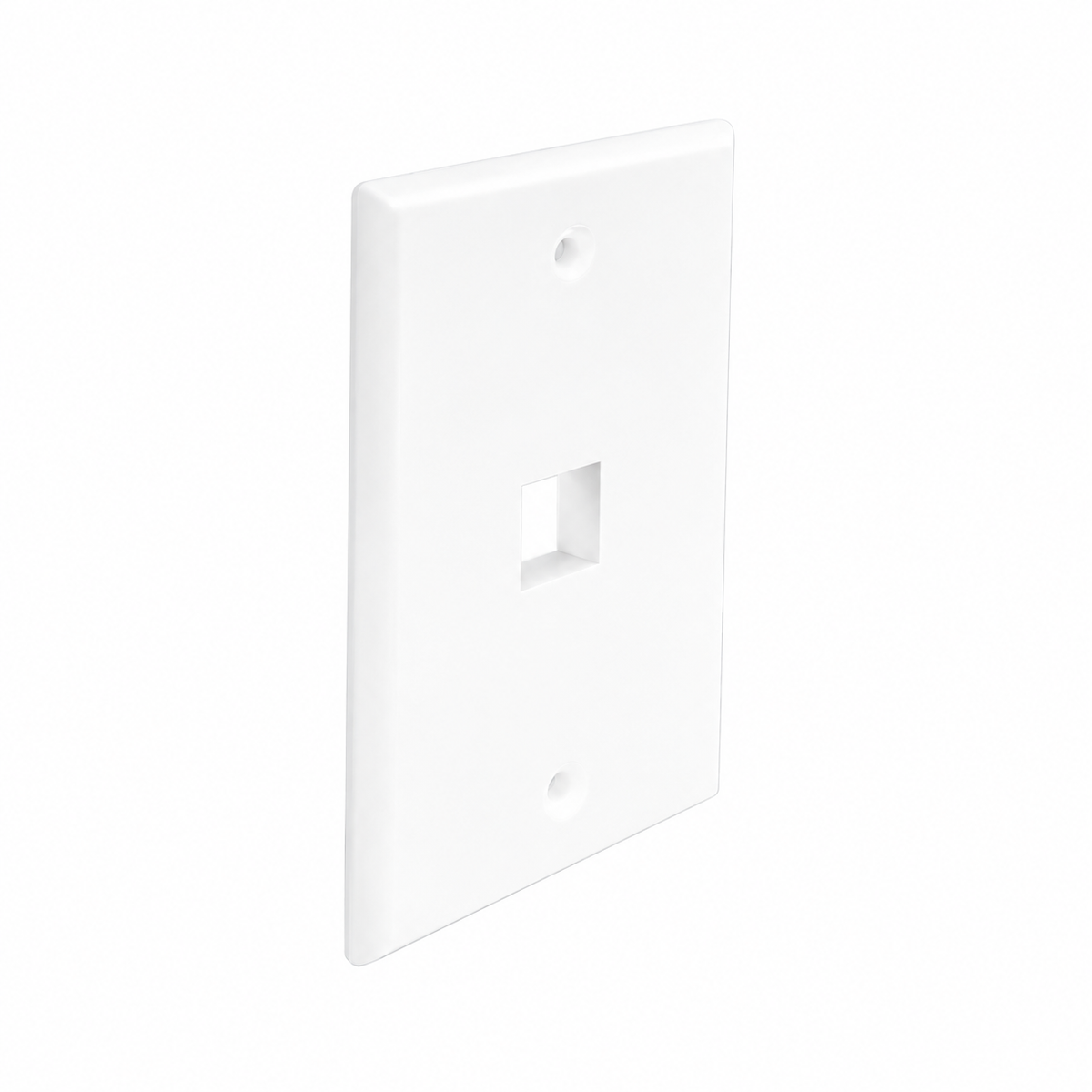 Keystone Wall Plate 1/2/3/4/6-Port Single-Gang Flush Mount, White, 25-Pack