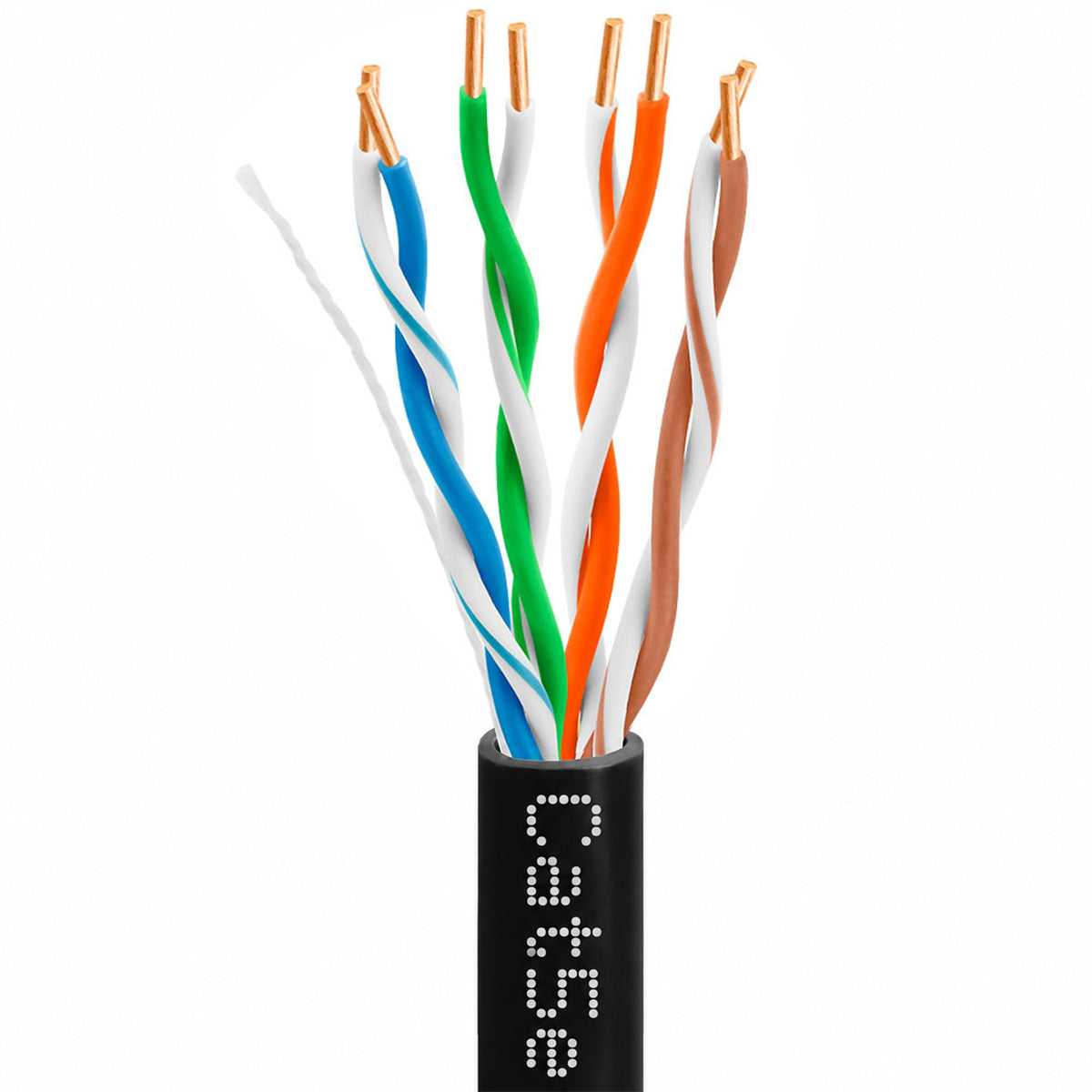 Cat5e Riser Ethernet Cable 1000ft 24AWG Solid Bare Copper 350MHz CMR ETL Listed