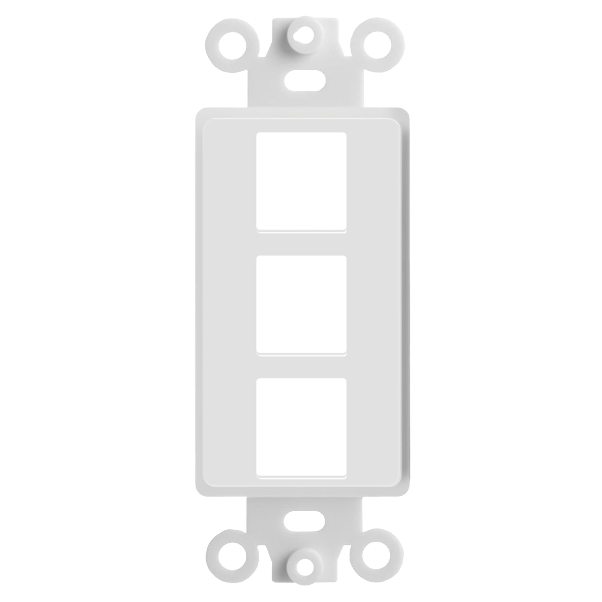 Decorator Wall Plate Insert Keystone Flexible Opening Blank Single Gang White