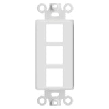Decorator Wall Plate Insert Keystone Flexible Opening Blank Single Gang White