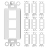 Decorator Wall Plate Insert Keystone Flexible Opening Blank Single Gang White
