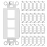 Decorator Wall Plate Insert Keystone Flexible Opening Blank Single Gang White