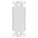 Decorator Wall Plate Insert Keystone Flexible Opening Blank Single Gang White