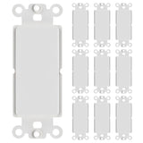 Decorator Wall Plate Insert Keystone Flexible Opening Blank Single Gang White