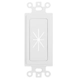 Decorator Wall Plate Insert Keystone Flexible Opening Blank Single Gang White