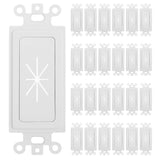 Decorator Wall Plate Insert Keystone Flexible Opening Blank Single Gang White