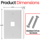 Keystone Wall Plate Single Gang White ABS 1 2 3 4 6 Port