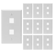 Keystone Wall Plate Single Gang White ABS 1 2 3 4 6 Port
