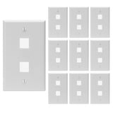 Keystone Wall Plate Single Gang White ABS 1 2 3 4 6 Port