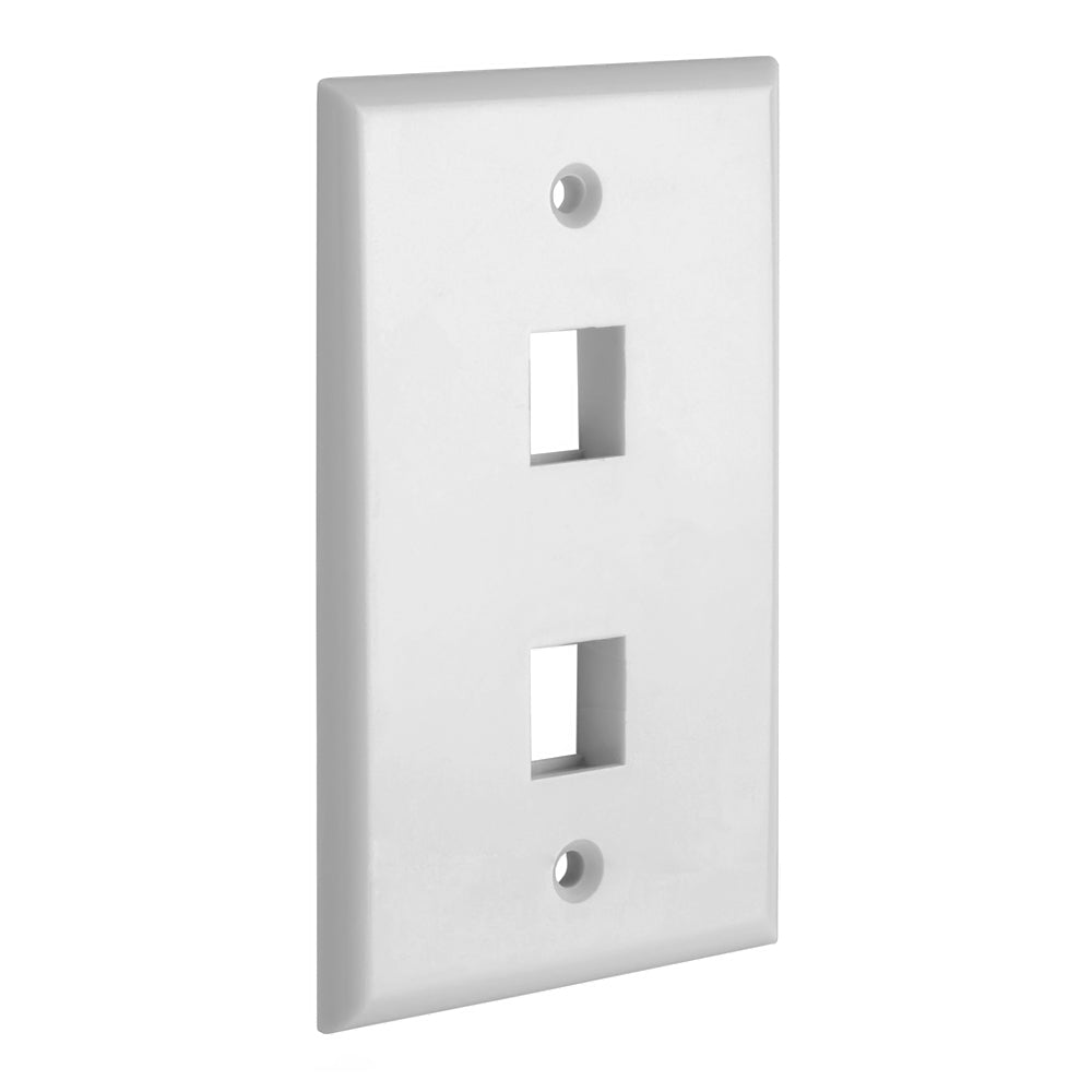 Keystone Wall Plate Single Gang White ABS 1 2 3 4 6 Port
