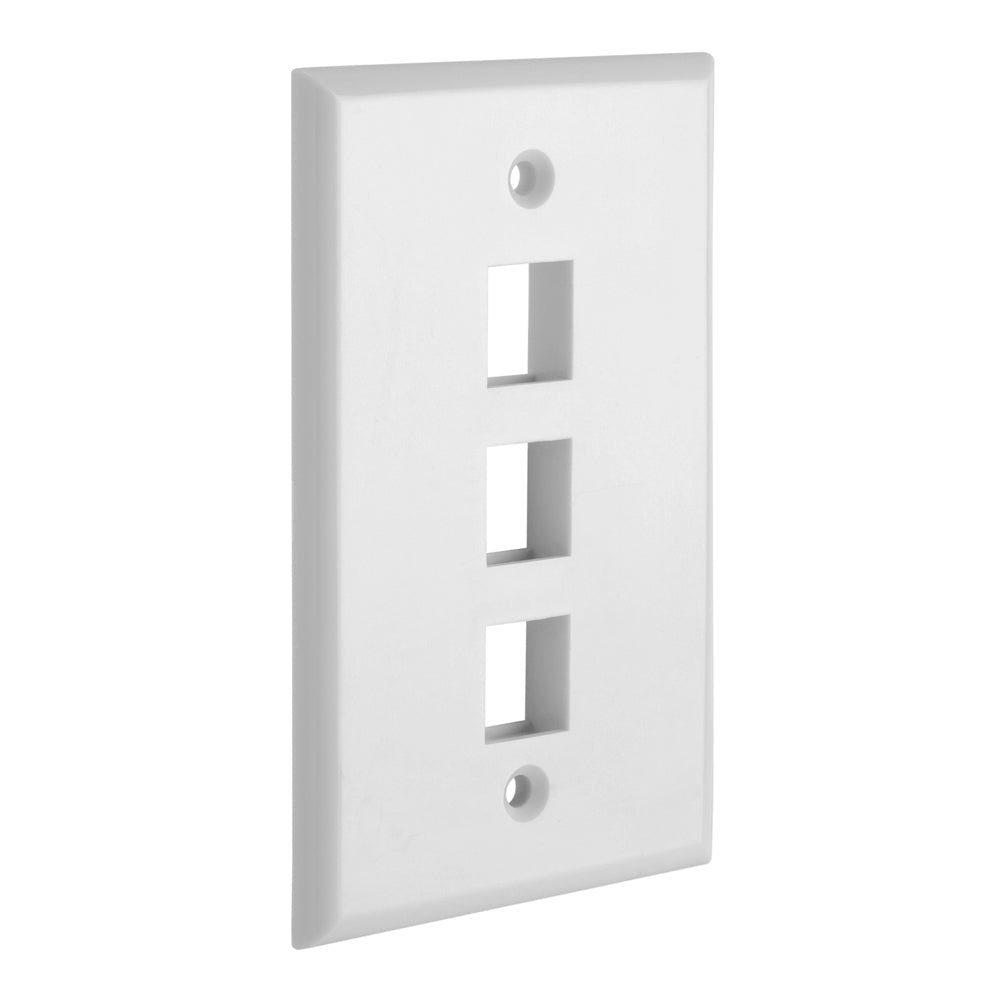 Keystone Wall Plate Single Gang White ABS 1 2 3 4 6 Port