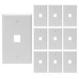 Keystone Wall Plate Single Gang White ABS 1 2 3 4 6 Port
