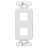 Decorator Wall Plate Insert Keystone Flexible Opening Blank Single Gang White