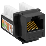 Cat5e Punch Down Keystone Jack 110 IDC RJ45 Black White Blue Green Yellow