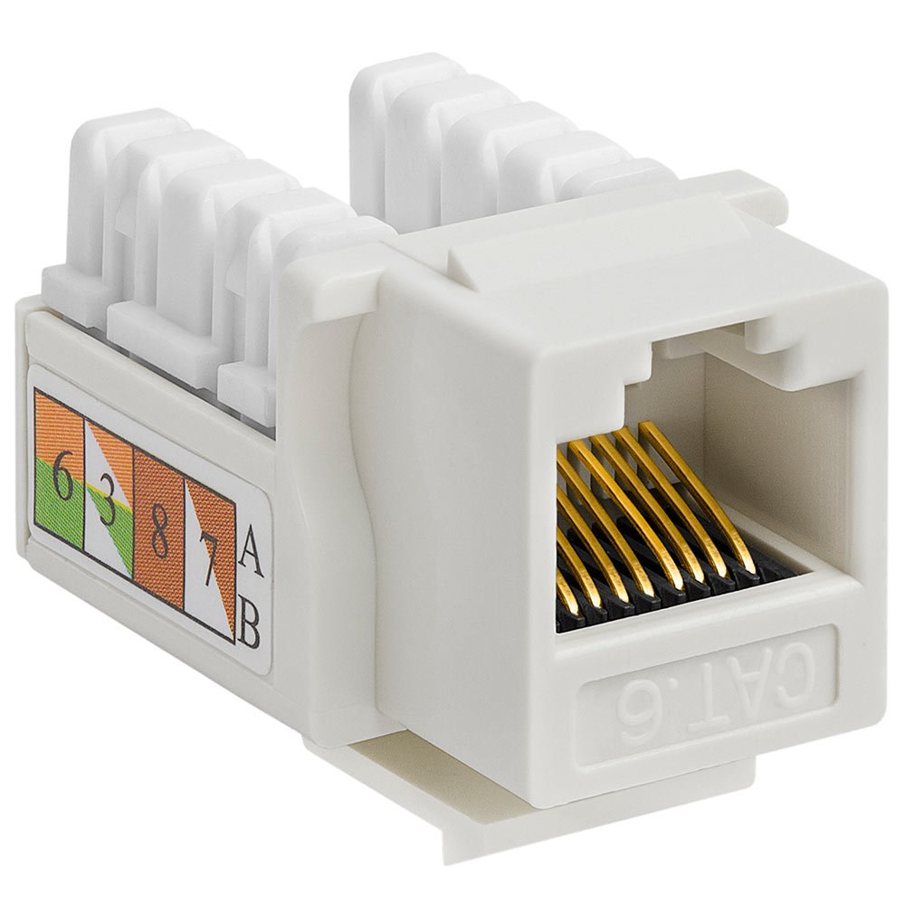 Cat6 Punch Down Keystone Jack 110 IDC RJ45 Black White Blue Green Yellow