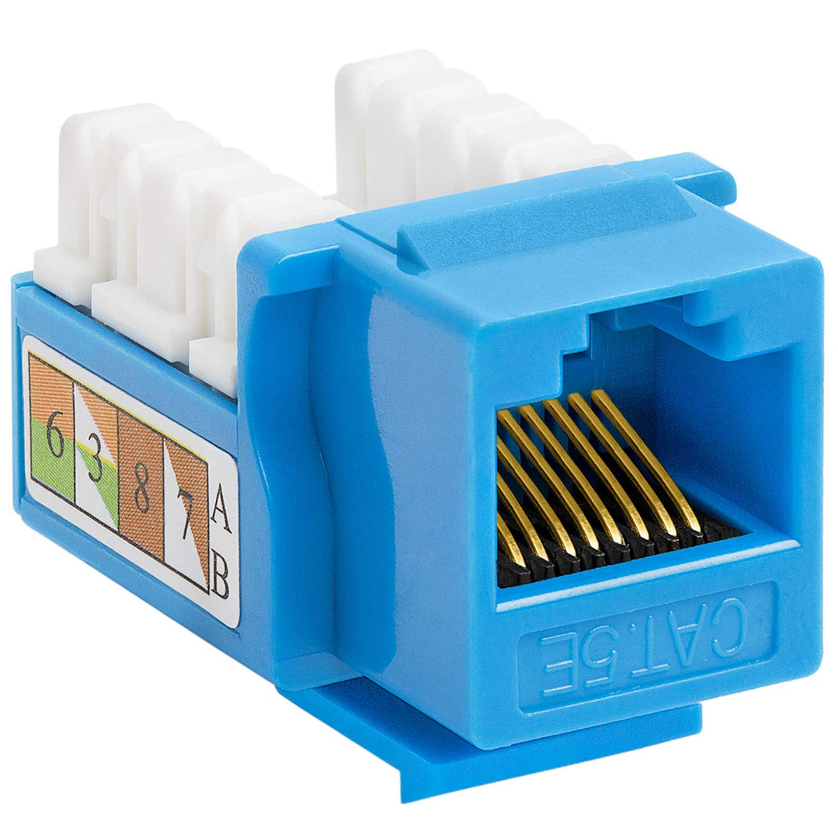 Cat5e Punch Down Keystone Jack 110 IDC RJ45 Black White Blue Green Yellow