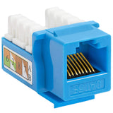 Cat5e Punch Down Keystone Jack 110 IDC RJ45 Black White Blue Green Yellow