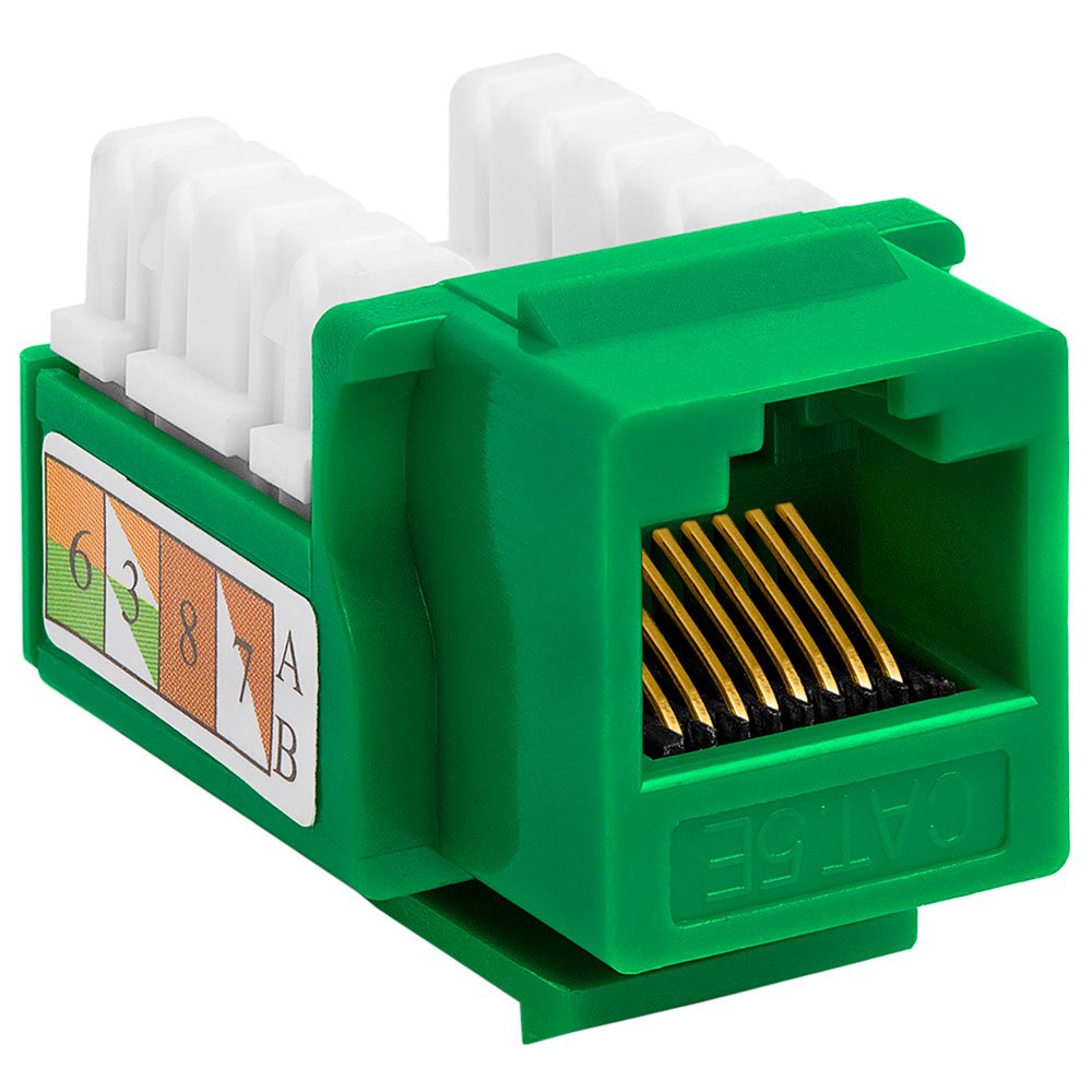 Cat5e Punch Down Keystone Jack 110 IDC RJ45 Black White Blue Green Yellow