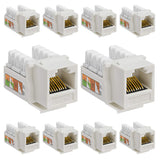 Cat5e Punch Down Keystone Jack 110 IDC RJ45 Black White Blue Green Yellow