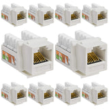 Cat6 Punch Down Keystone Jack 110 IDC RJ45 Black White Blue Green Yellow