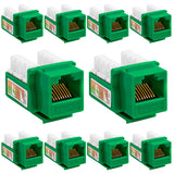 Cat5e Punch Down Keystone Jack 110 IDC RJ45 Black White Blue Green Yellow