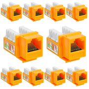 Cat5e Punch Down Keystone Jack 110 IDC RJ45 Black White Blue Green Yellow