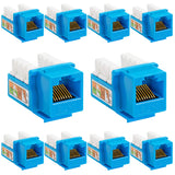 Cat6 Punch Down Keystone Jack 110 IDC RJ45 Black White Blue Green Yellow