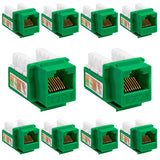 Cat6 Punch Down Keystone Jack 110 IDC RJ45 Black White Blue Green Yellow
