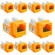 Cat6 Punch Down Keystone Jack 110 IDC RJ45 Black White Blue Green Yellow