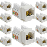 Cat5e Punch Down Keystone Jack 110 IDC RJ45 Black White Blue Green Yellow