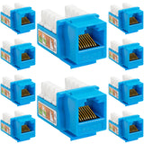 Cat5e Punch Down Keystone Jack 110 IDC RJ45 Black White Blue Green Yellow