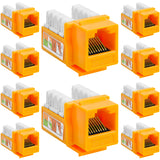 Cat5e Punch Down Keystone Jack 110 IDC RJ45 Black White Blue Green Yellow