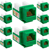 Cat5e Punch Down Keystone Jack 110 IDC RJ45 Black White Blue Green Yellow